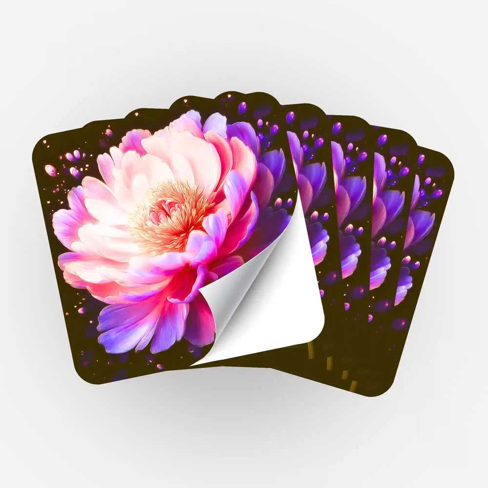 Lot de 5 autocollants - Murmure de pivoine