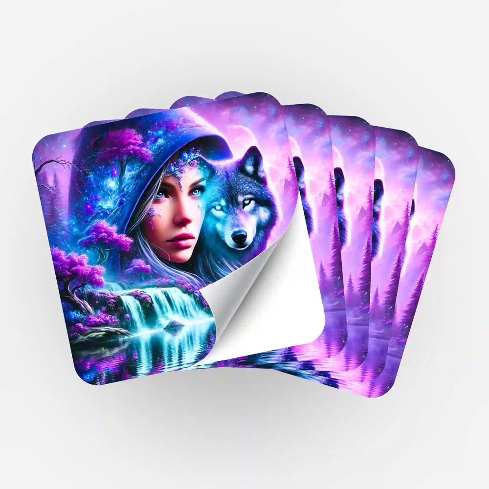 Lot de 5 autocollants - Eleonora and the Wolf « Limited Edition »