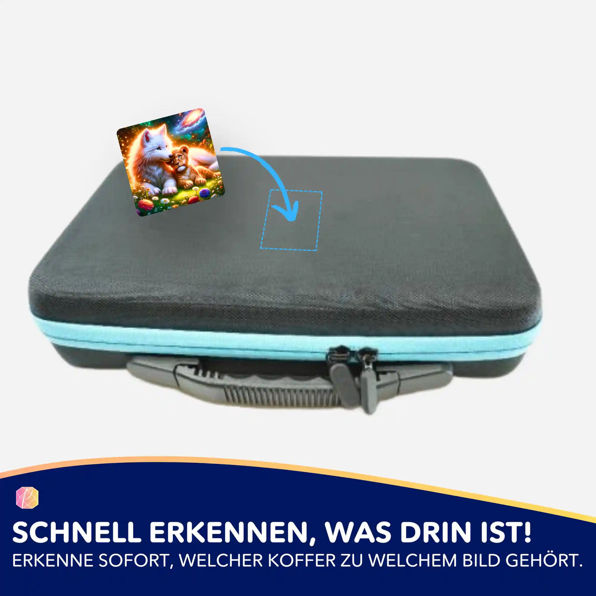 Picmondoo 5er-Aufkleber-Set für Diamond Painting Koffer, zur übersichtlichen Kennzeichnung deiner kreativen Bastelsets