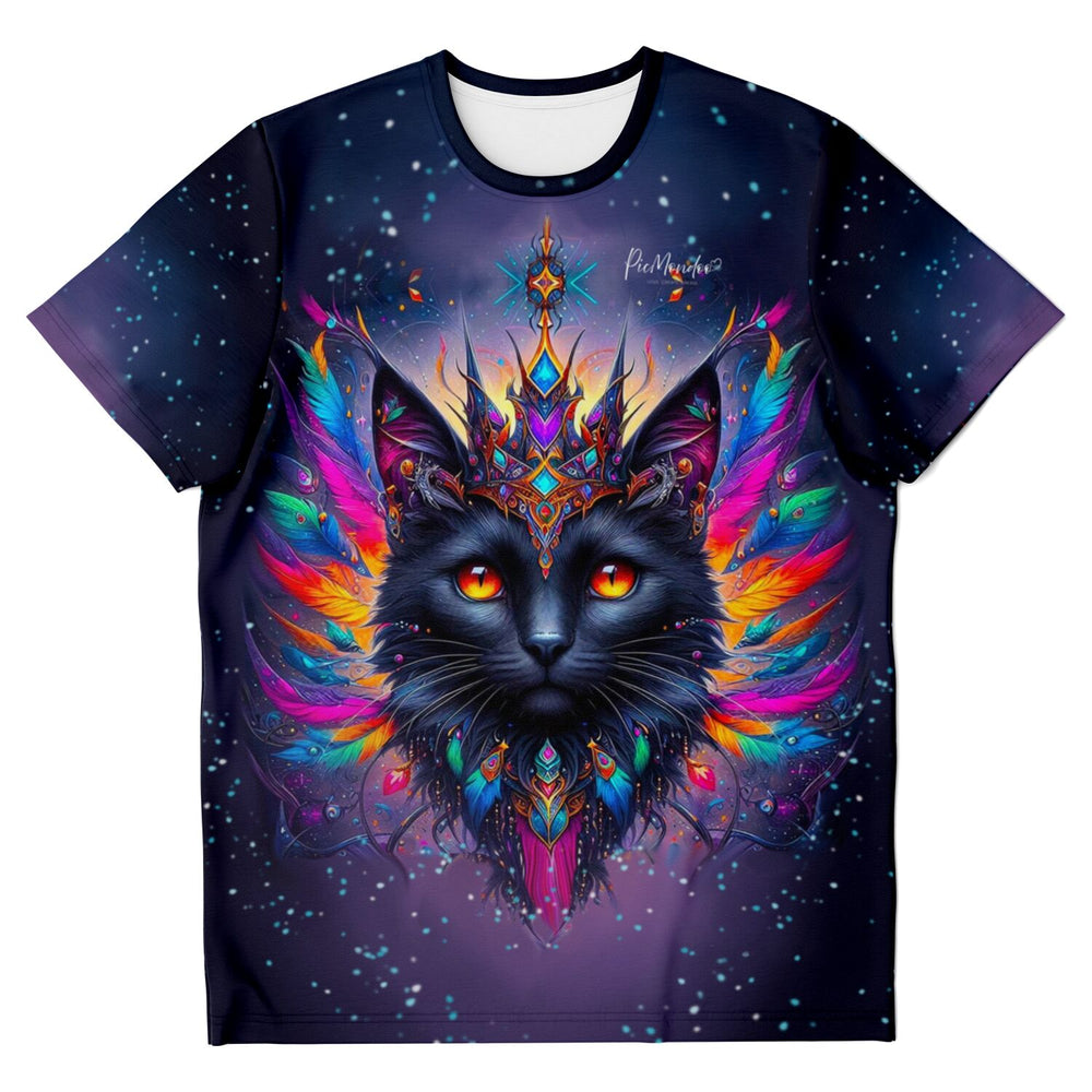 T-Shirt Dreamer - Chat aux éclats de couleurs mystiques