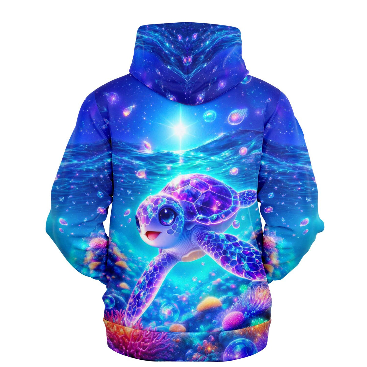Dreamer Hoodie Sternenschildi mit leuchtendem Schildkröten-Motiv, perfekt für Fans von Diamond Painting & Kreativität