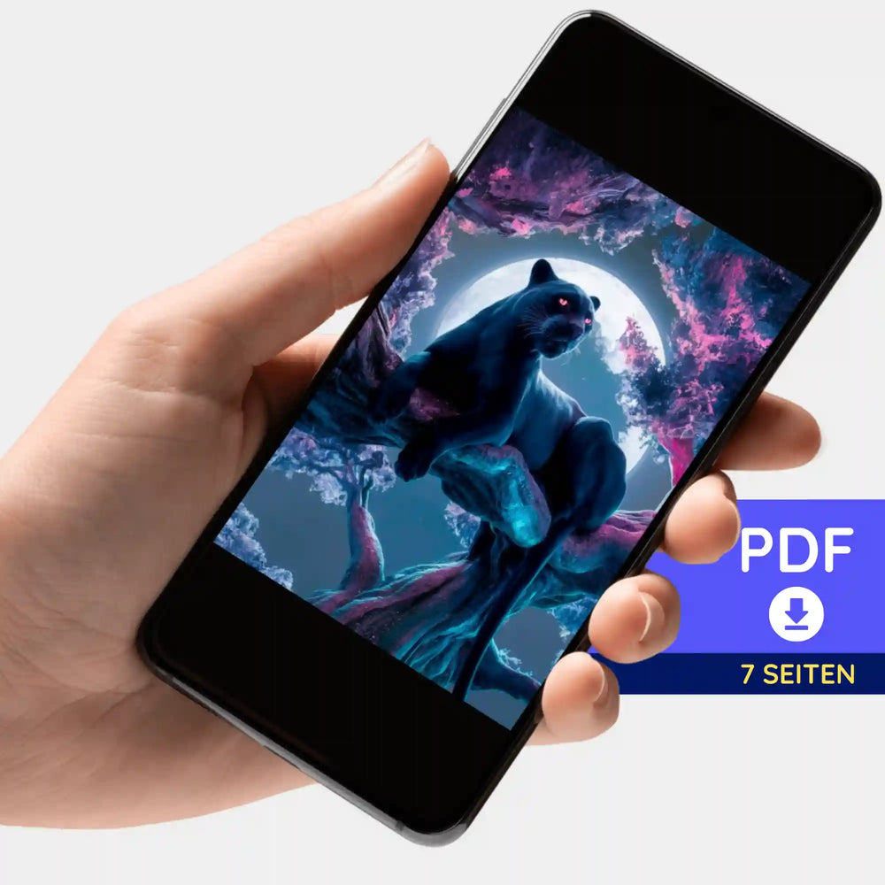 Digitale Bildmappe - Black Panther Kirschblütentraum