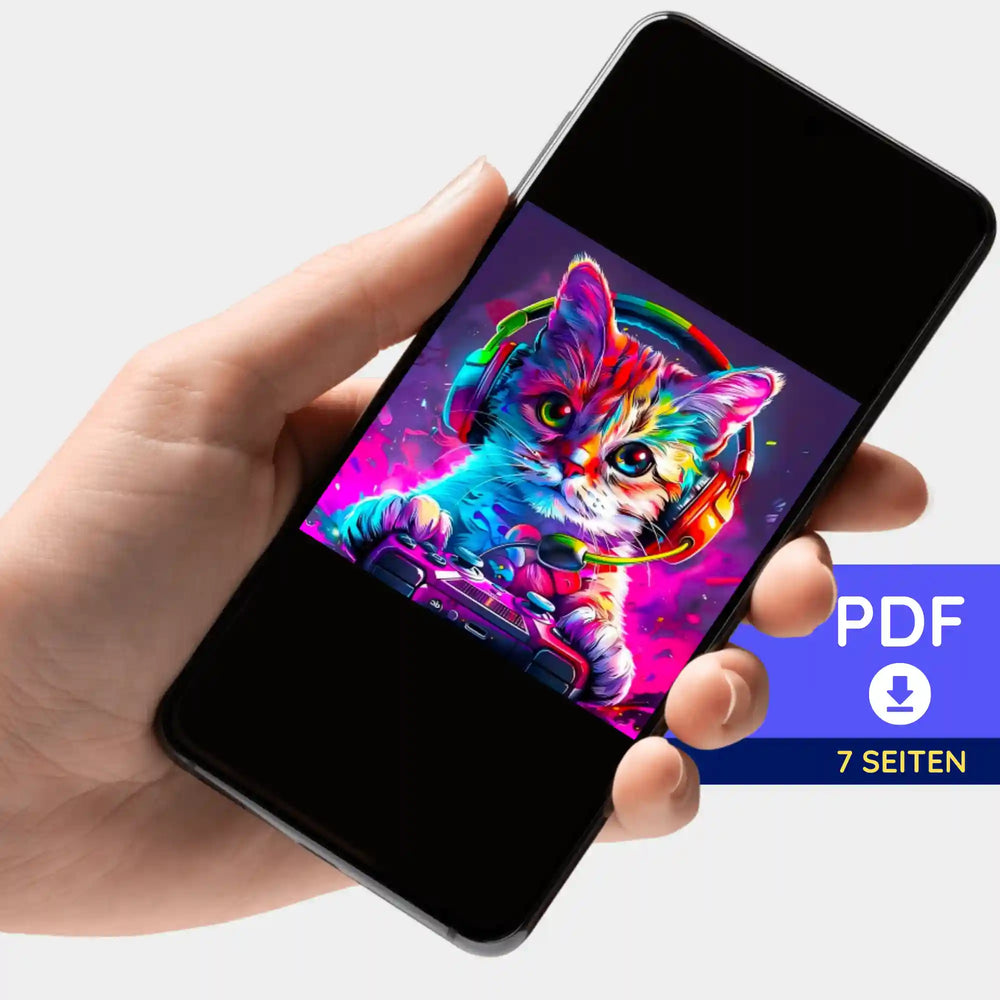 Portfolio numérique - Chat gamer coloré