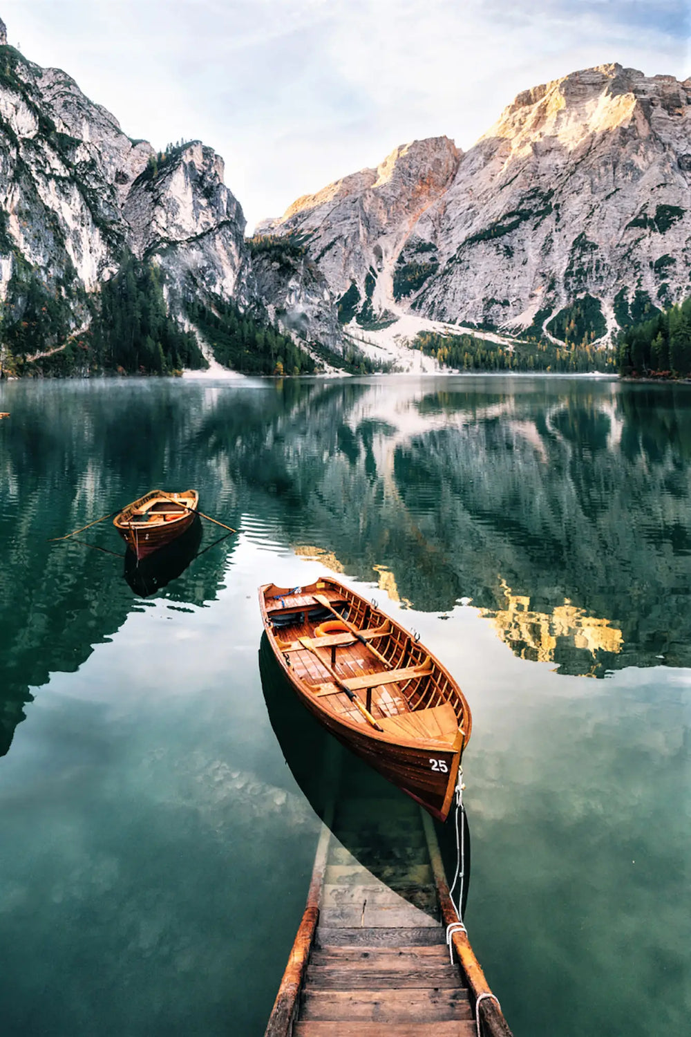 Broderie diamant - Le bateau sur le lac