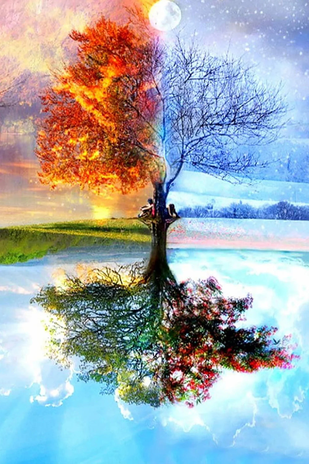 Diamond Painting - Arbre des 4 saisons MINI