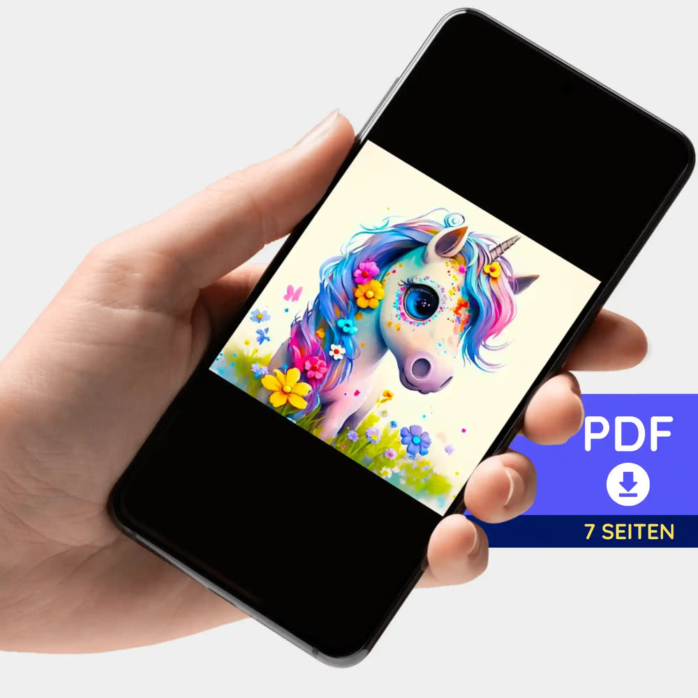 Portfolio numérique - Licorne mignonne