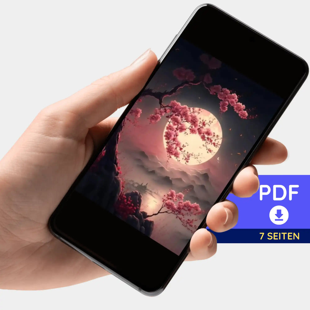 Portfolio numérique - Cerisiers en fleurs au clair de lune