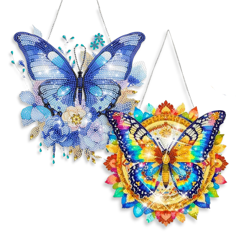 Suspension pour Diamond Painting XXL - Papillons colorés