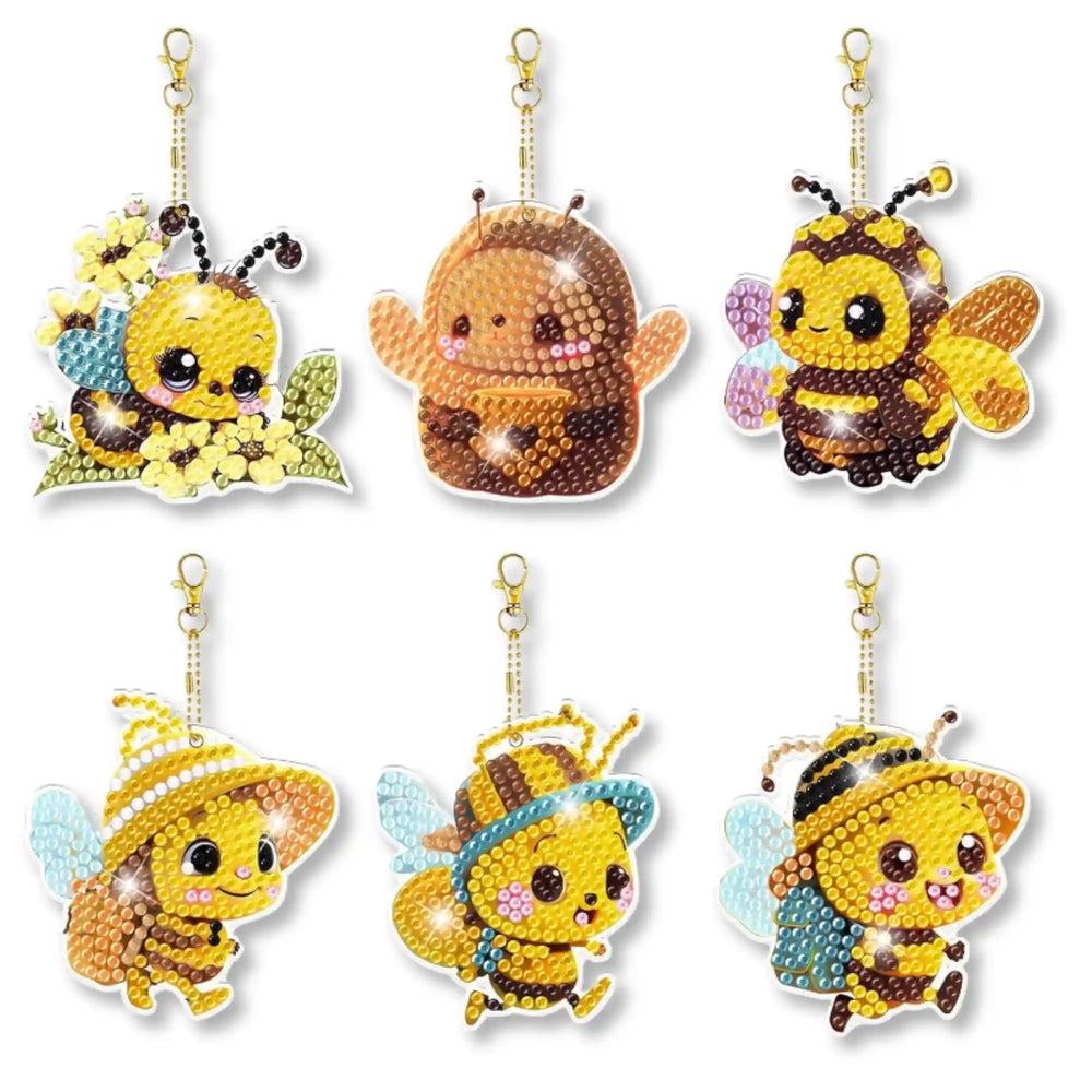 Porte-clés Diamond Painting - Abeilles
