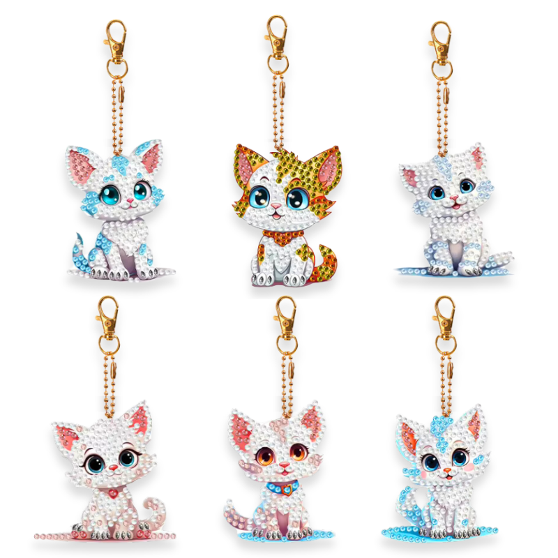 Porte-clés Diamond Painting - Chats mignons