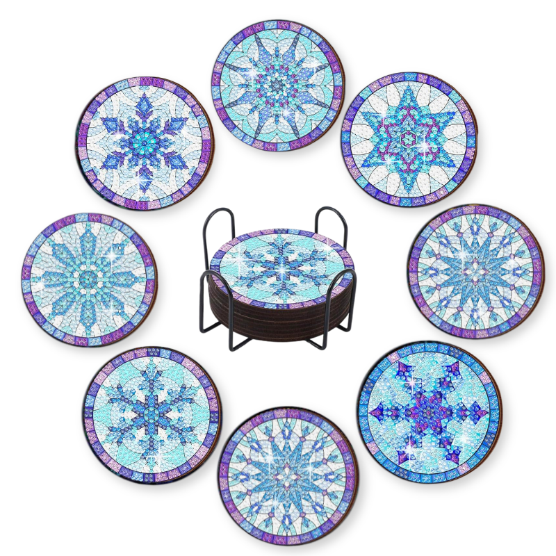 Diamond Painting - Sous-verres "Cristal de glace"