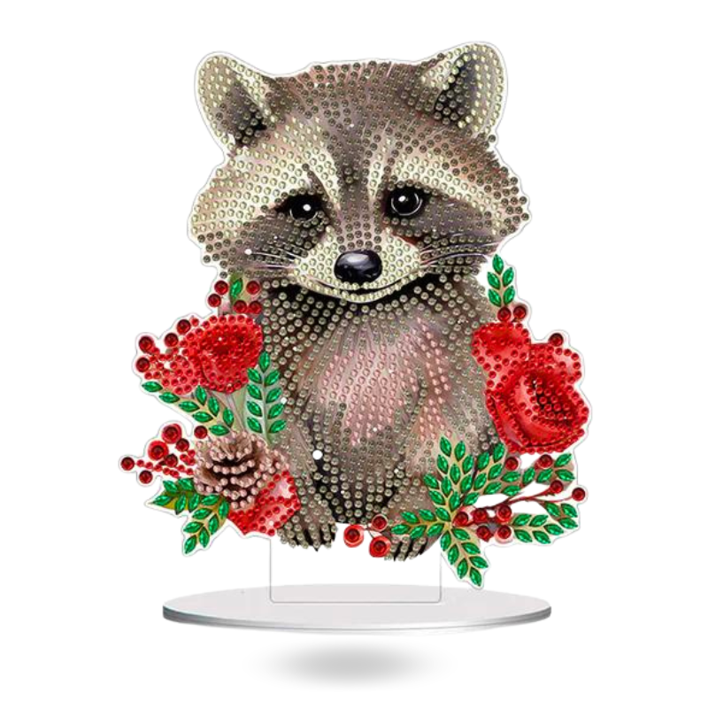 Support pour Diamond Painting - Raton laveur mignon