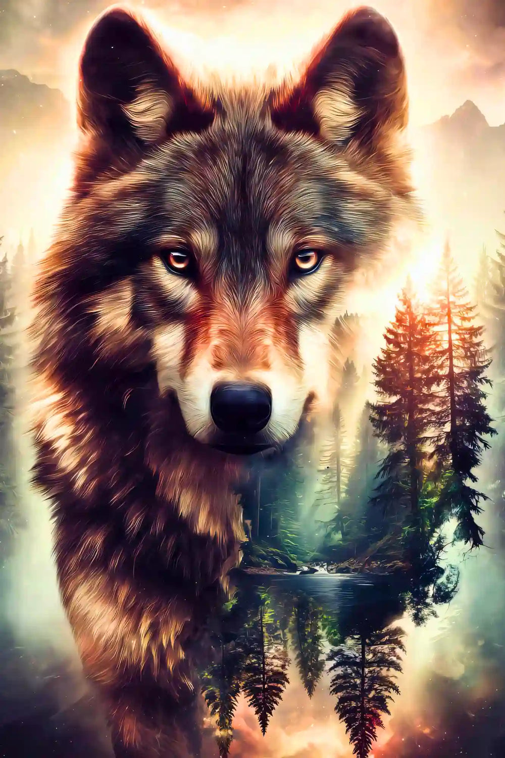 Broderie diamant - Esprit de la forêt