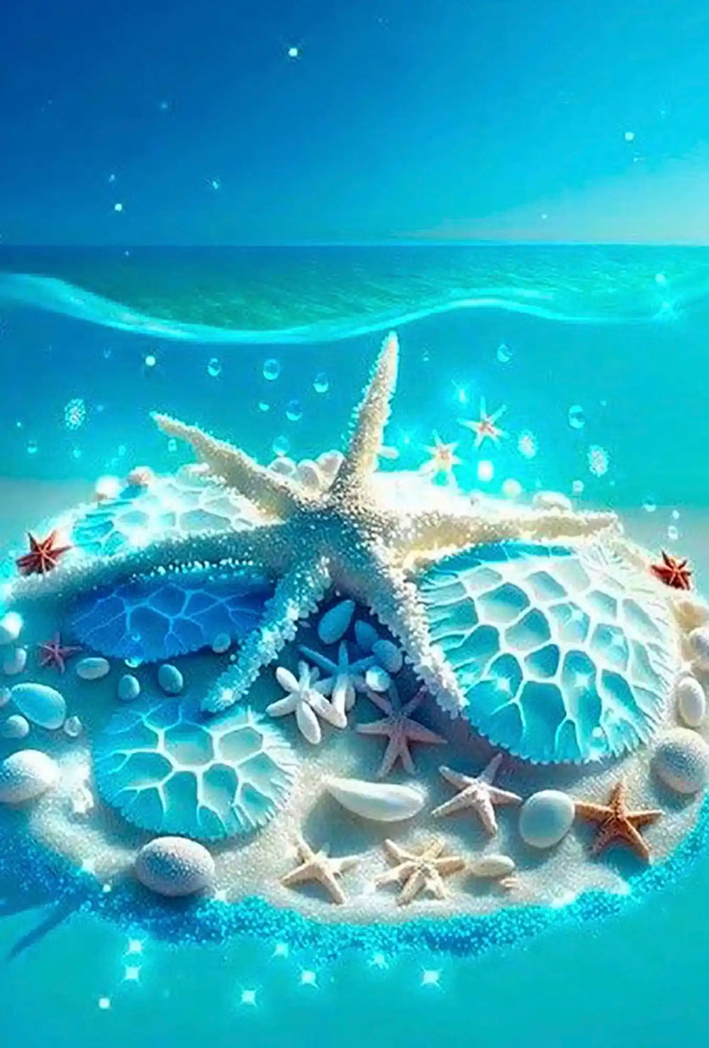 Diamond Painting - Symphonie marine bleue