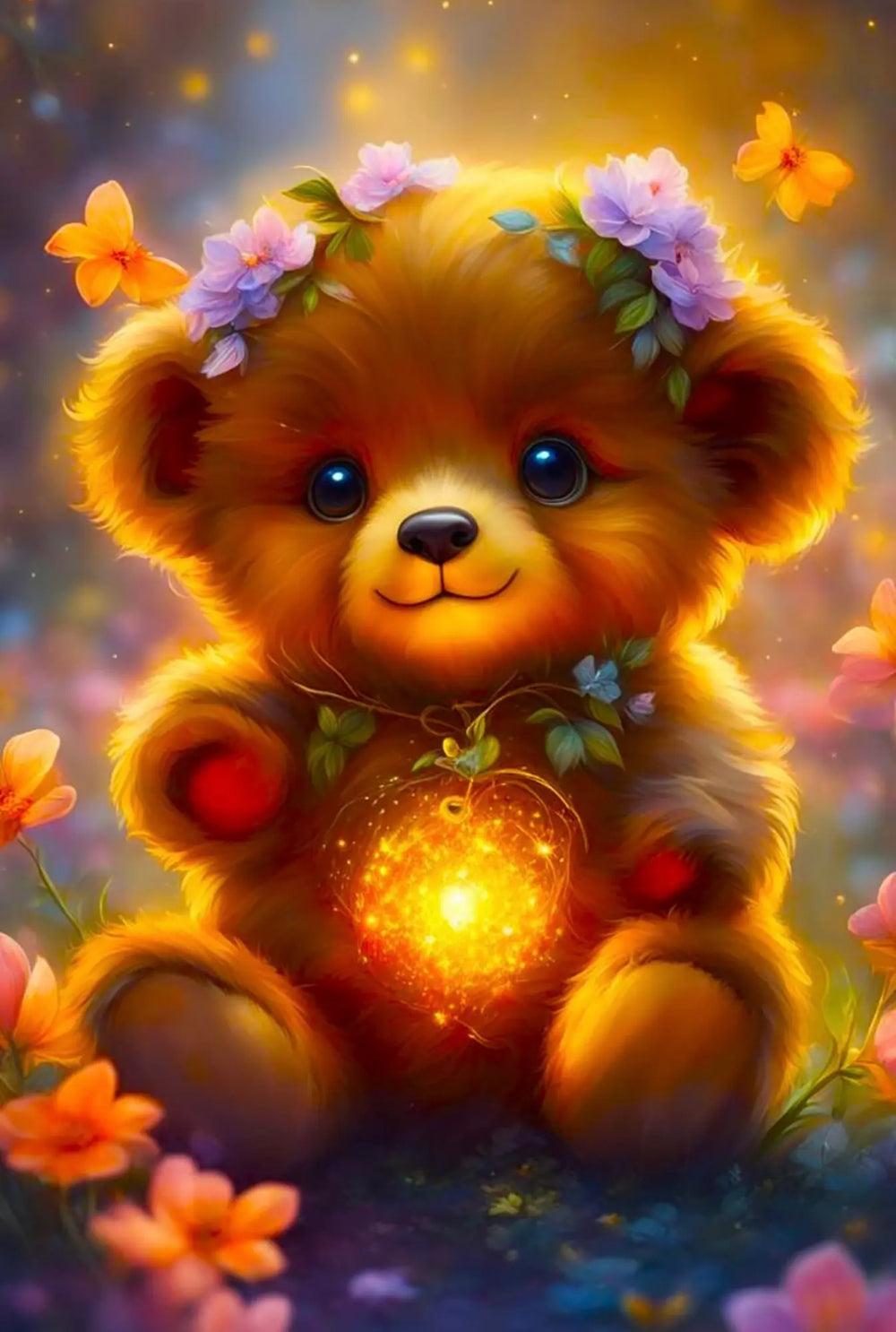 Diamond Painting - Petit ours lumineux