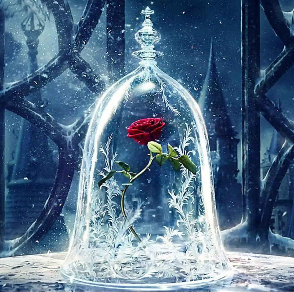 Diamond Painting - Rose sous cloche