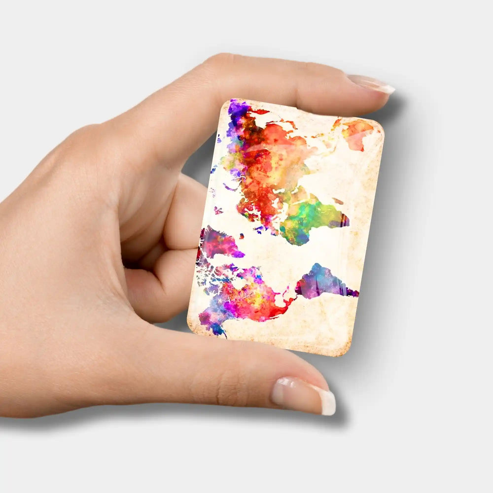 Cover Minder - Carte du monde colorée