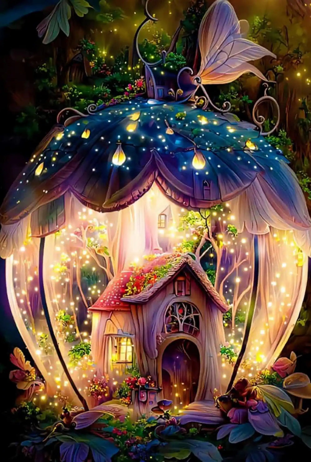 Broderie diamant - Maison fantastique
