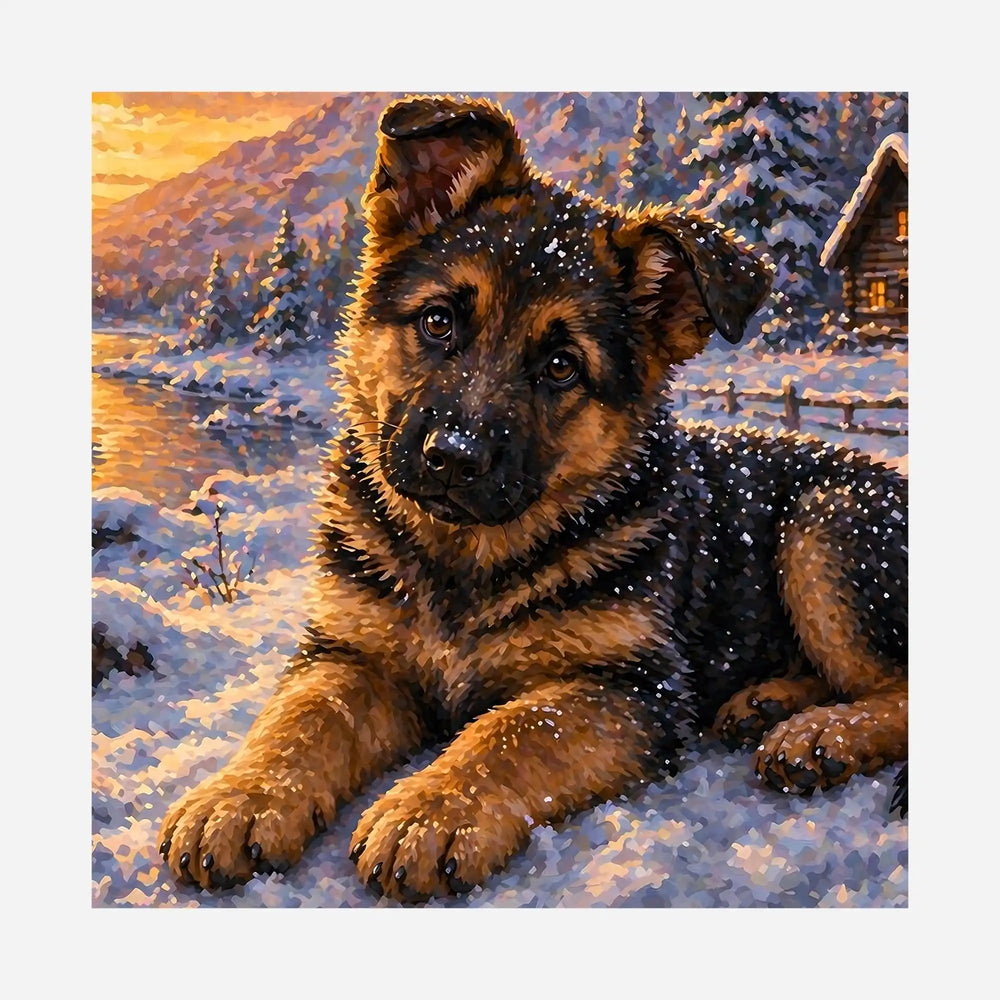 Silikonpapier-Set - Erster Schnee - 10x10cm