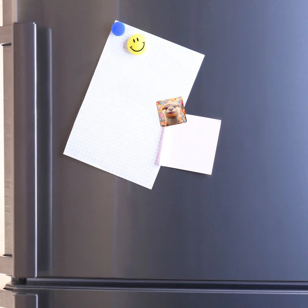 Diamond Painting Cover Minder mit Otter-Motiv als praktischer Magnet-Halter für die Schutzfolie am Kühlschrank