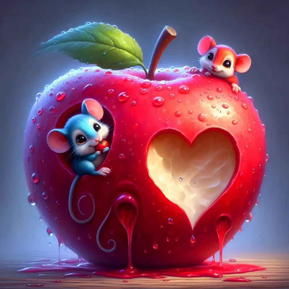 Diamond Painting - Amour dans la maison des souris