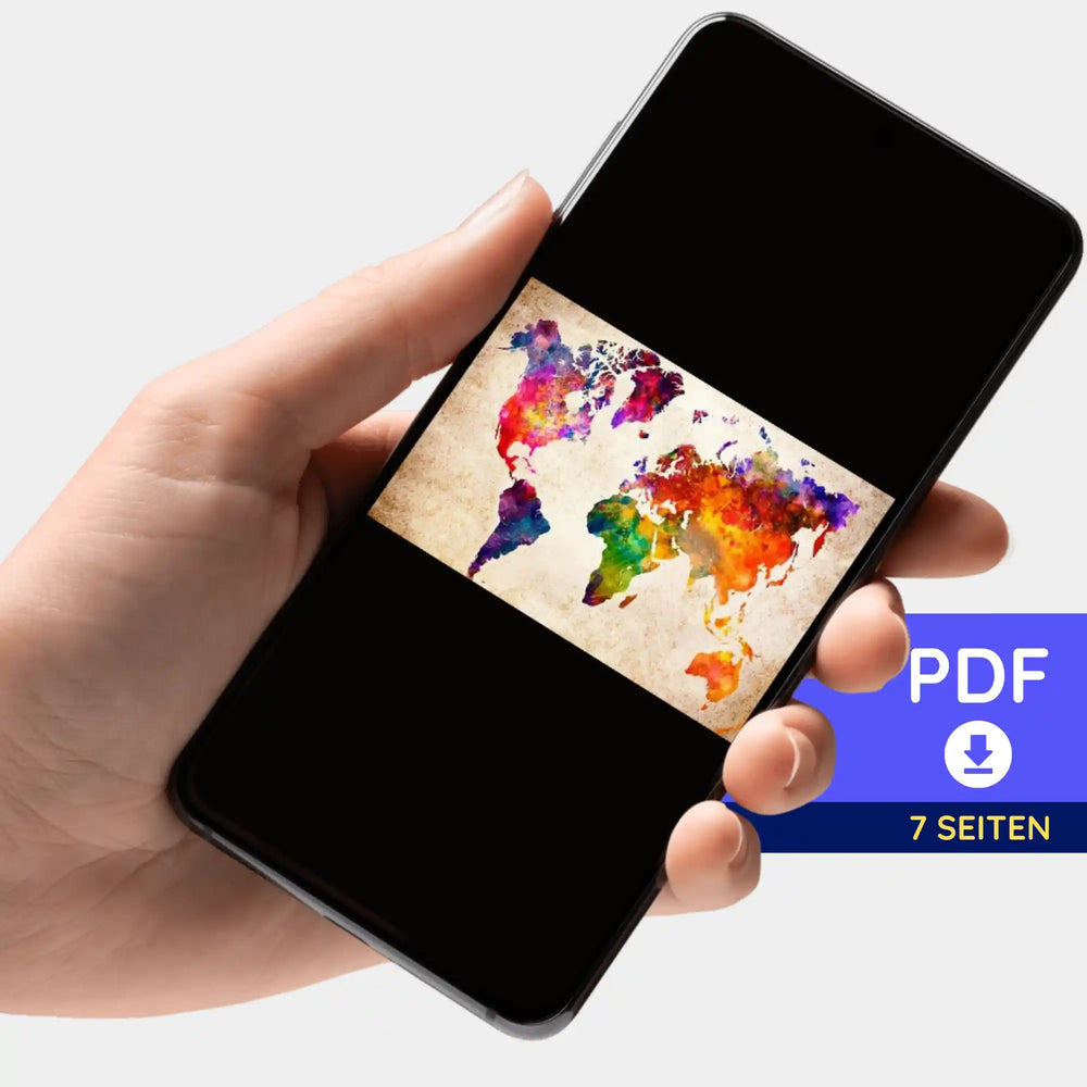 Digitale Bildmappe - Bunte Weltkarte