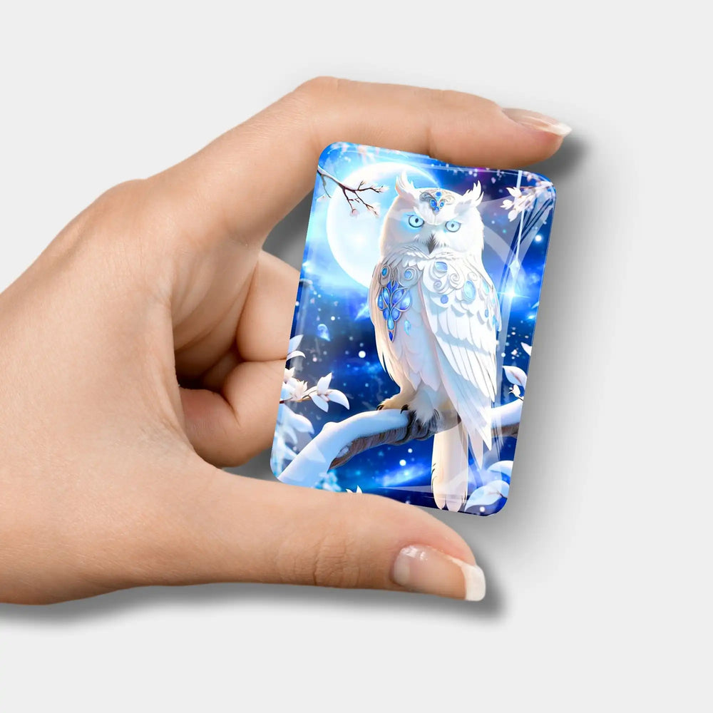 Protège-carnet - Chouette aux yeux bleus