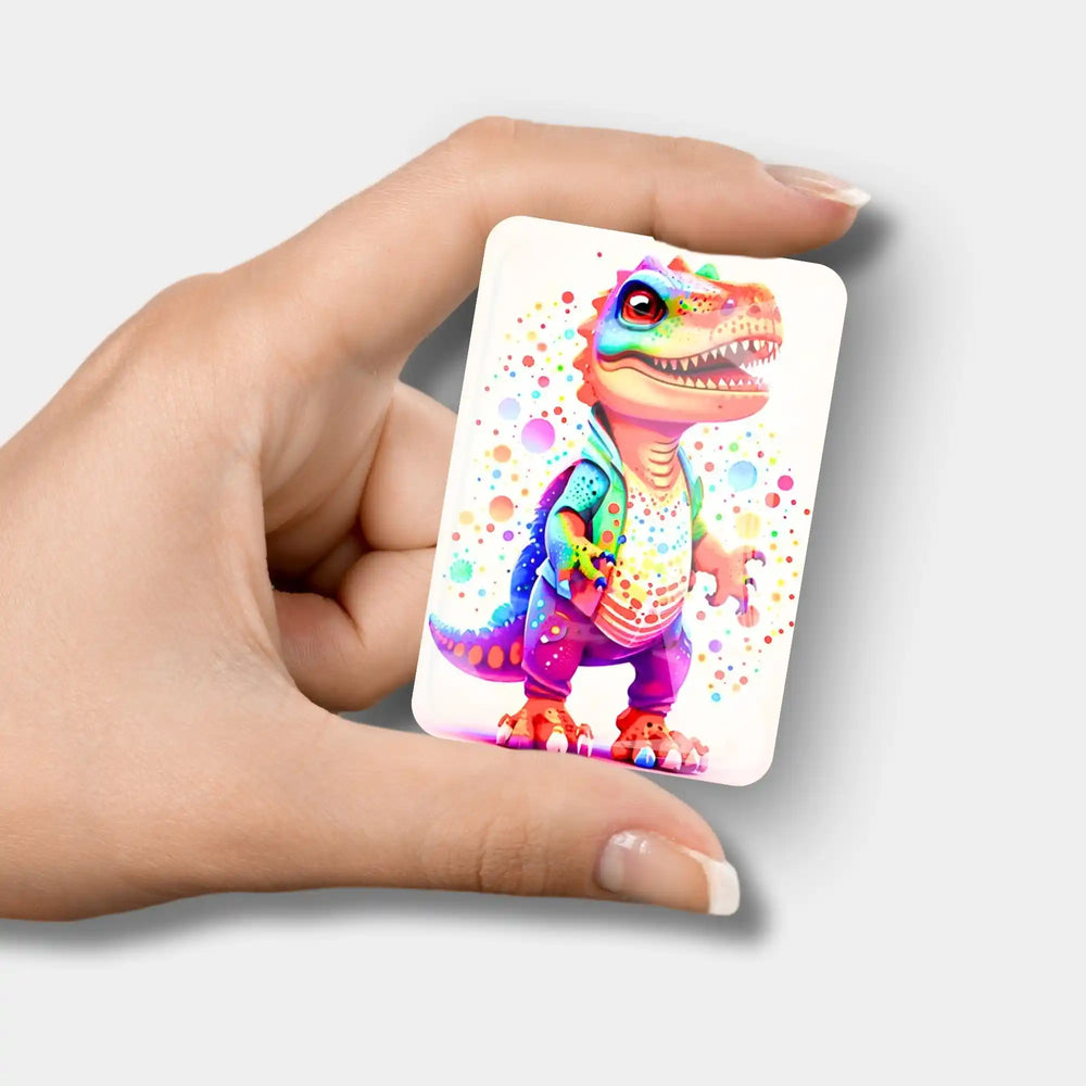Protège-carnet - Dinosaure multicolore