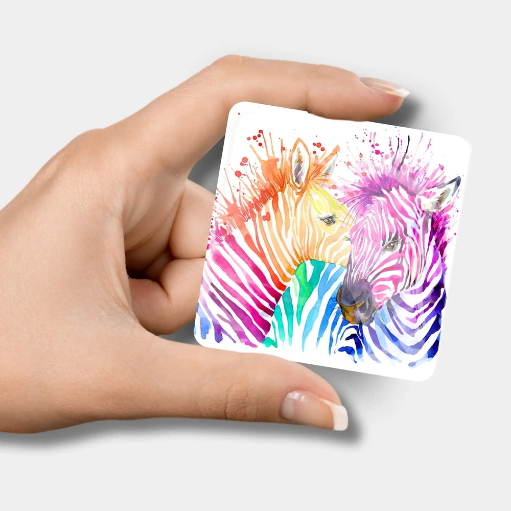 Protège-carnet - Zèbres colorés