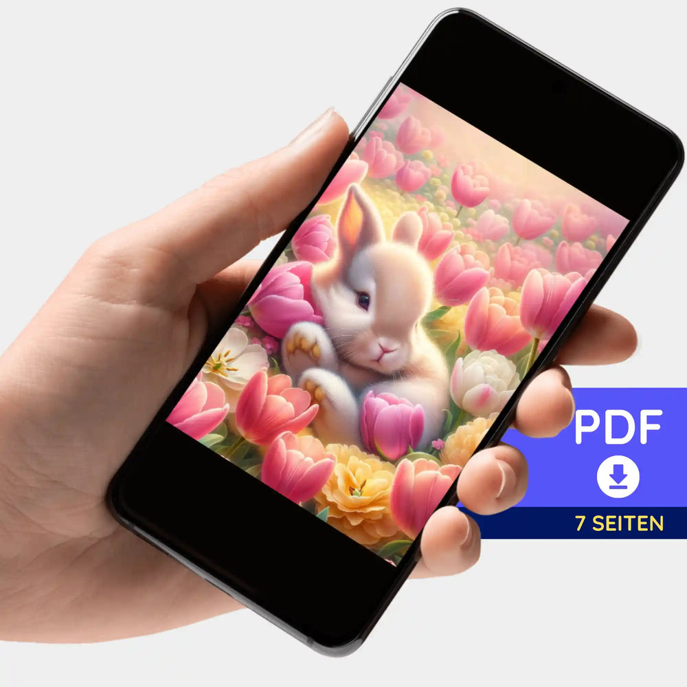 Digitale Bildmappe - Verträumtes Osterhäschen