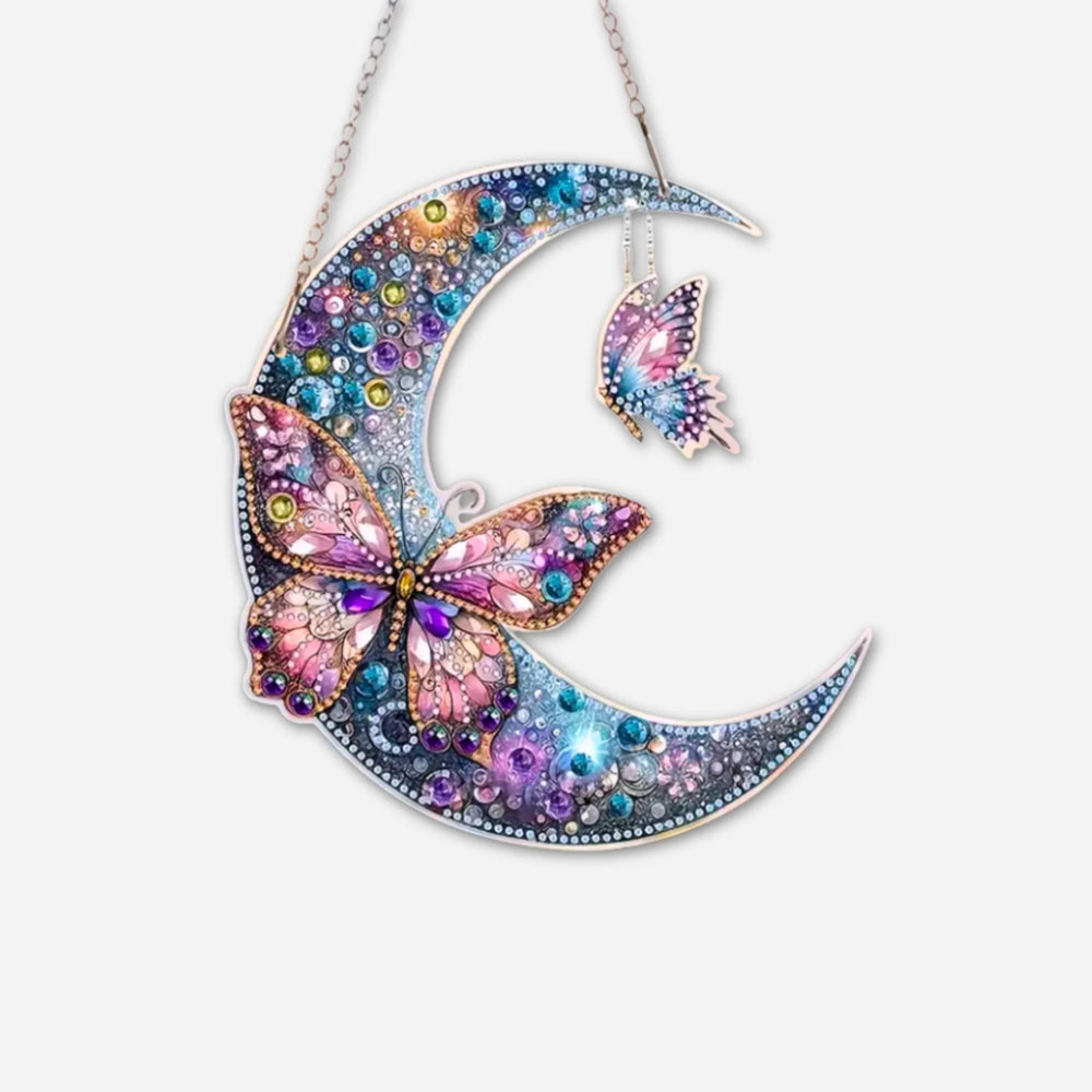 Support pour Diamond Painting - Demi-lune avec papillons