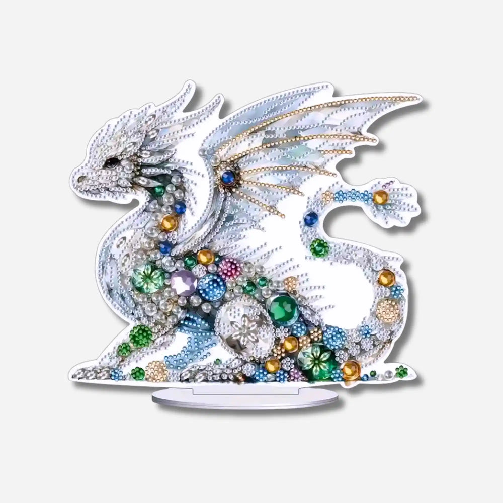 Support de Diamond Painting - Dragon blanc