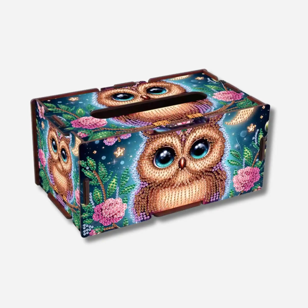 Diamond Painting - Boîte à mouchoirs hibou