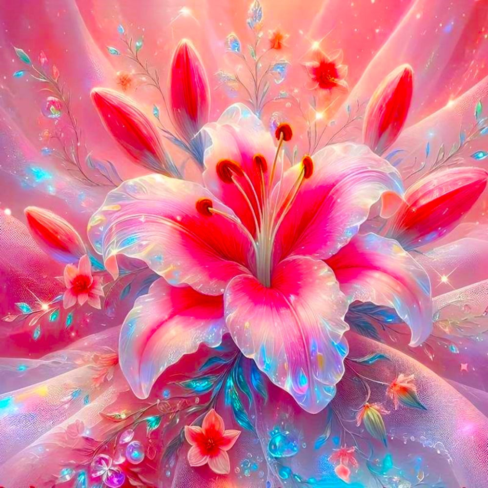 Diamond Painting - Lys délicat en rosé