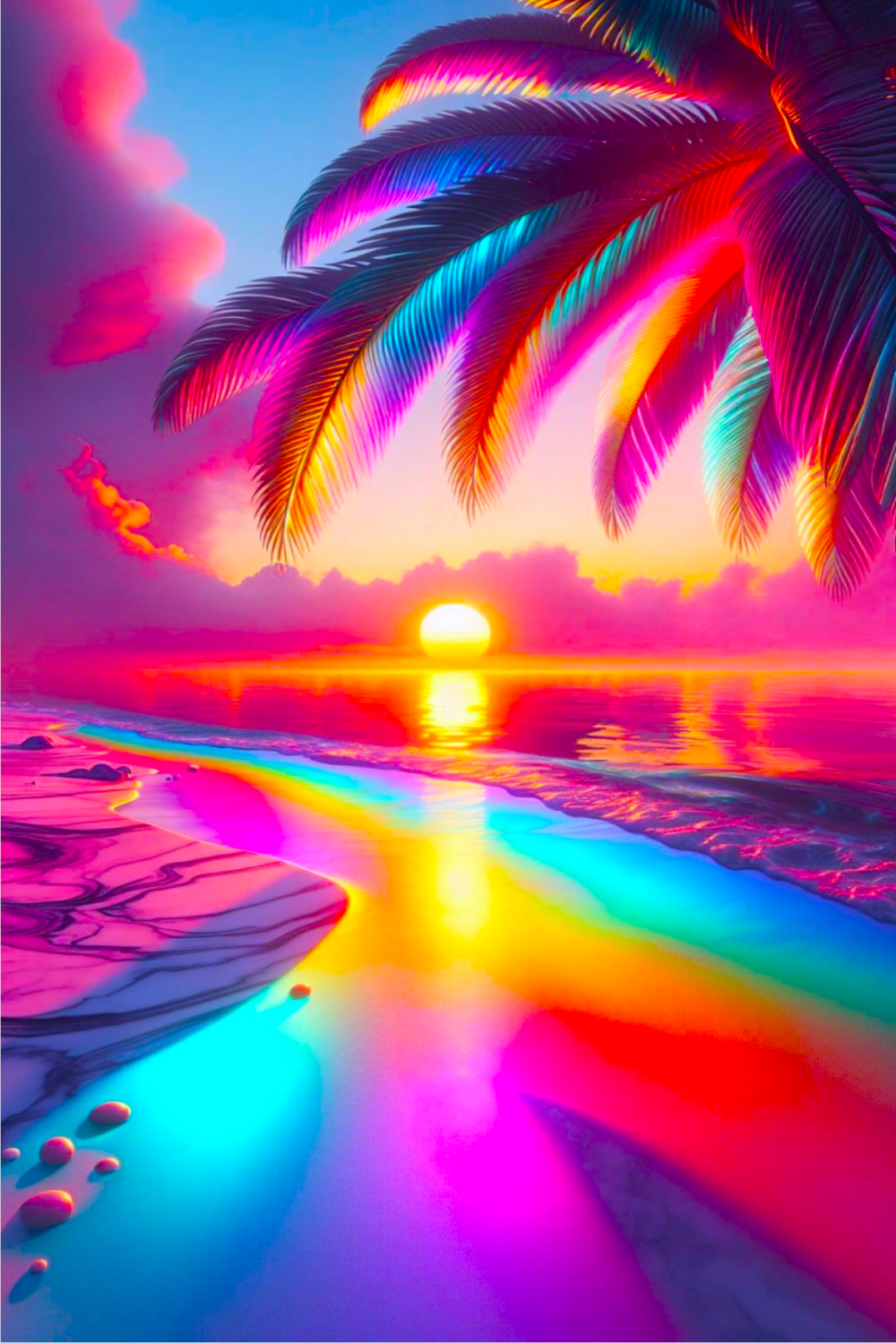 Broderie diamant - Plage magique