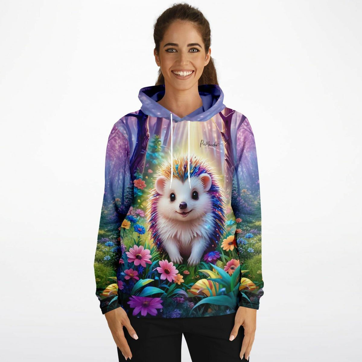 Dreamer Hoodie mit Igel Stups Motiv in bunten Farben, passend für Fans von Diamond Painting und Malen nach Zahlen