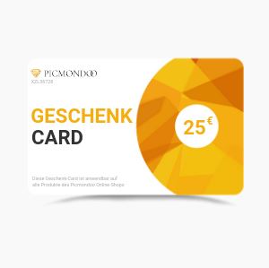 Picmondoo Wertgutschein über 25 Euro als Geschenk für Diamond Painting Sets und Malen nach Zahlen Bastelbedarf