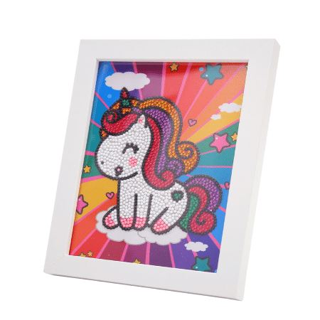 Diamond Painting - « Licorne au pays des arcs-en-ciel »