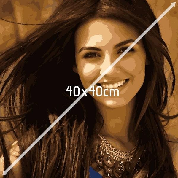 Personalisiertes Malen nach Zahlen für Erwachsene mit eigenem Foto im 40x40cm Format für kreatives DIY