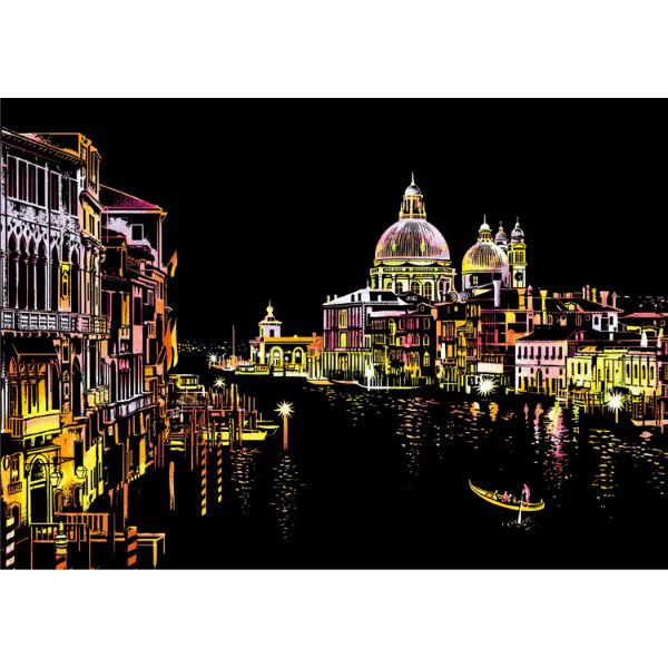 Peinture à gratter - Venise